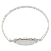 Sterling Silver 26mm Oval Locket Bangle